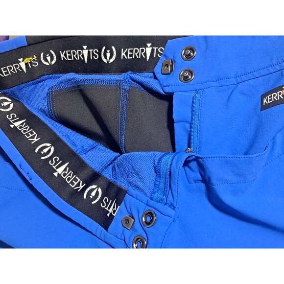 Kerrits Womens Pants Blue Equestrian Performance Riding Tights With Black Panels - Picture 3 of 11